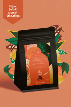 Mim and More Şeftalili Türk Kahvesi, Şeftali Aromalı Türk Kahvesi, 200 gr