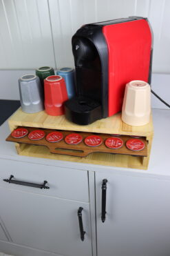 Assa Wood Kapsül Kahve Standı - Kapsül Tutucu -tchibo Cafissimo Kapsül Kahve Uyumlu- 56 Adet Kapasiteli