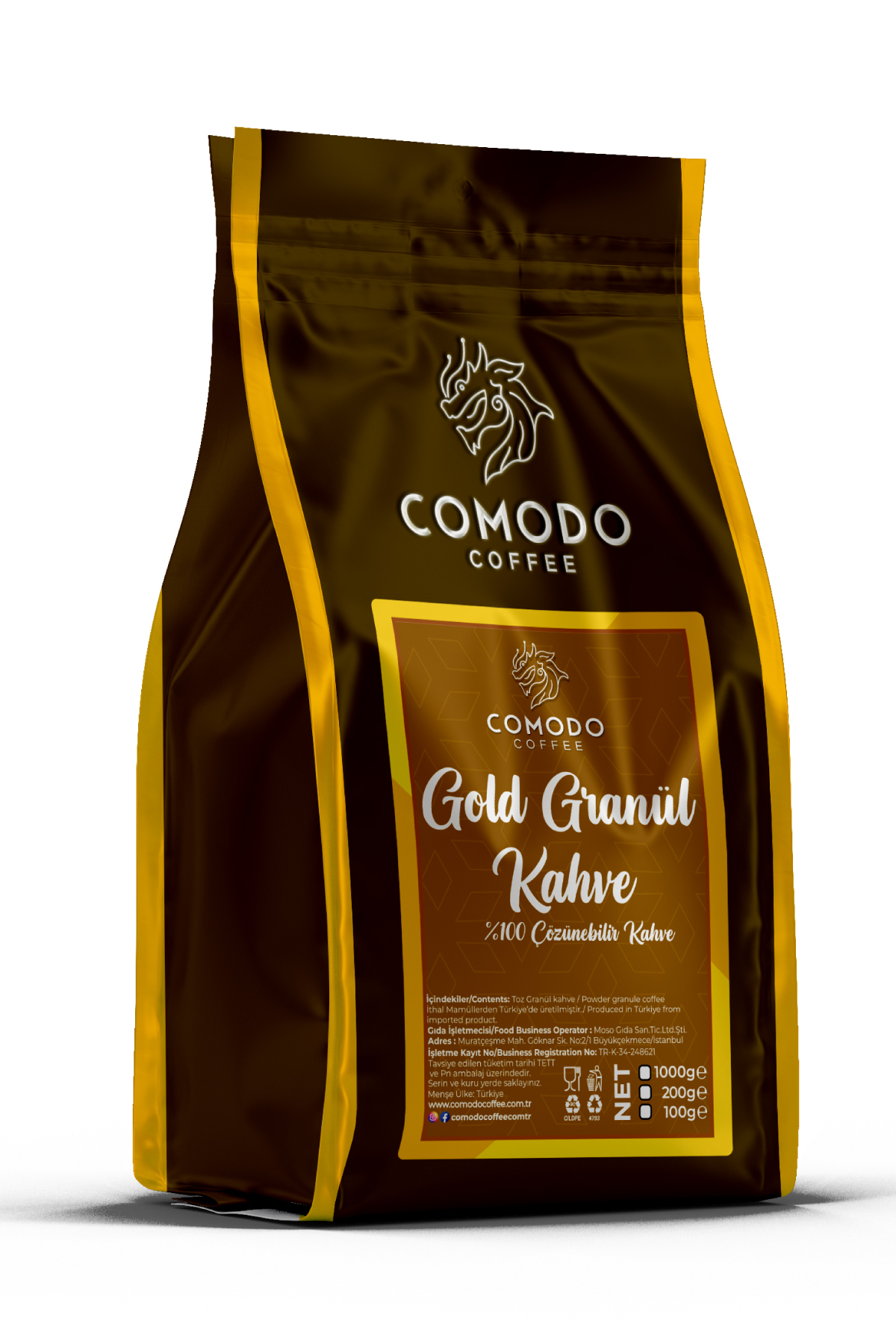 Comodo Coffee Gold Granül Çözünebilir Hazır Kahve 100g