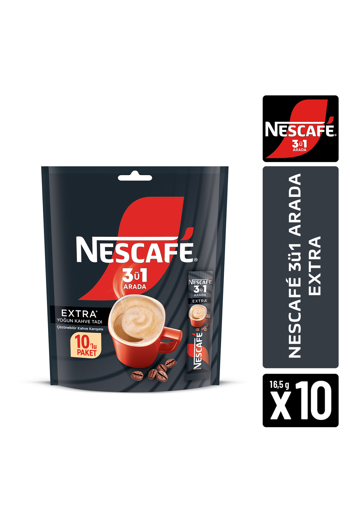 Nescafe Nescafé 3ü1 Arada Extra 10'lu Paket 10x16.5g