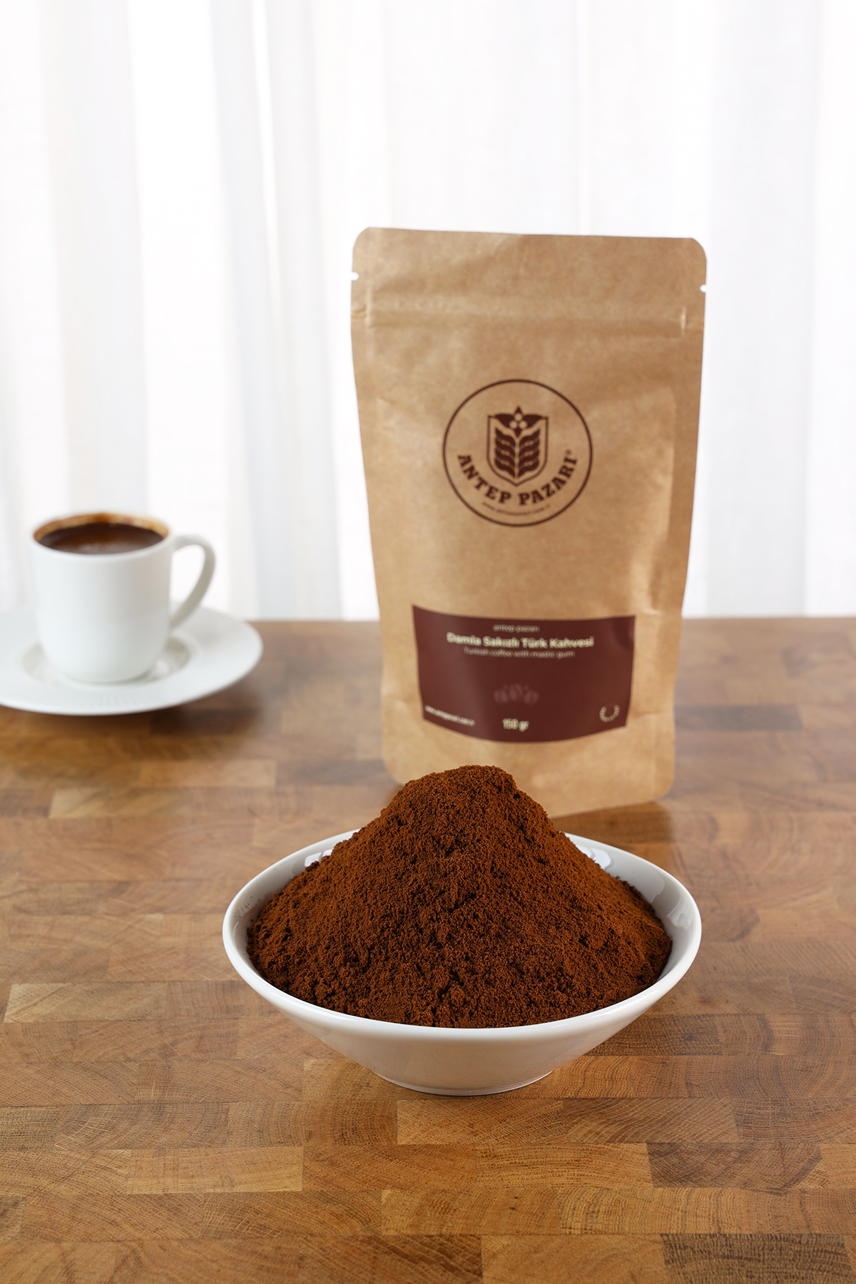 Antep Pazarı Türk Kahvesi- Damla Sakızlı -150 gr.