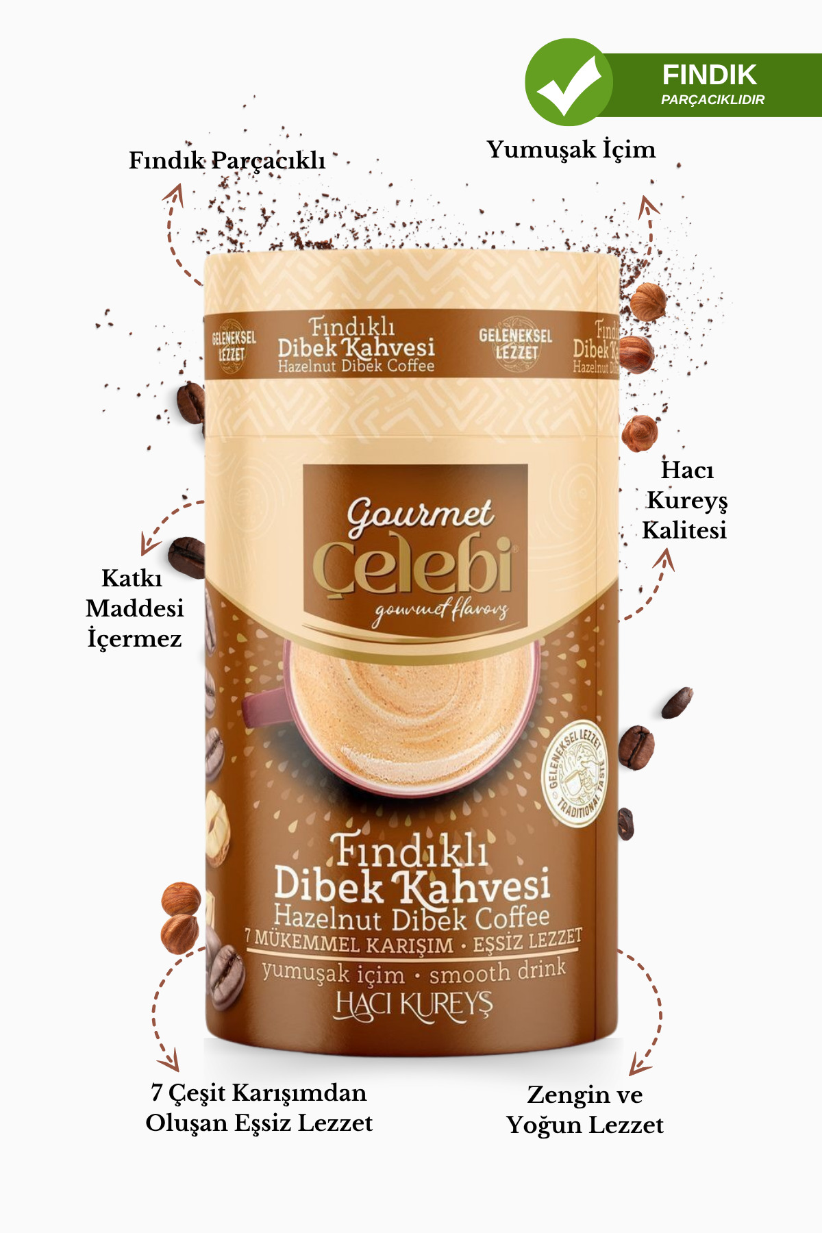 gourmet çelebi Fındıklı Dibek Kahvesi 250gr. 250 Gr - Görsel 2