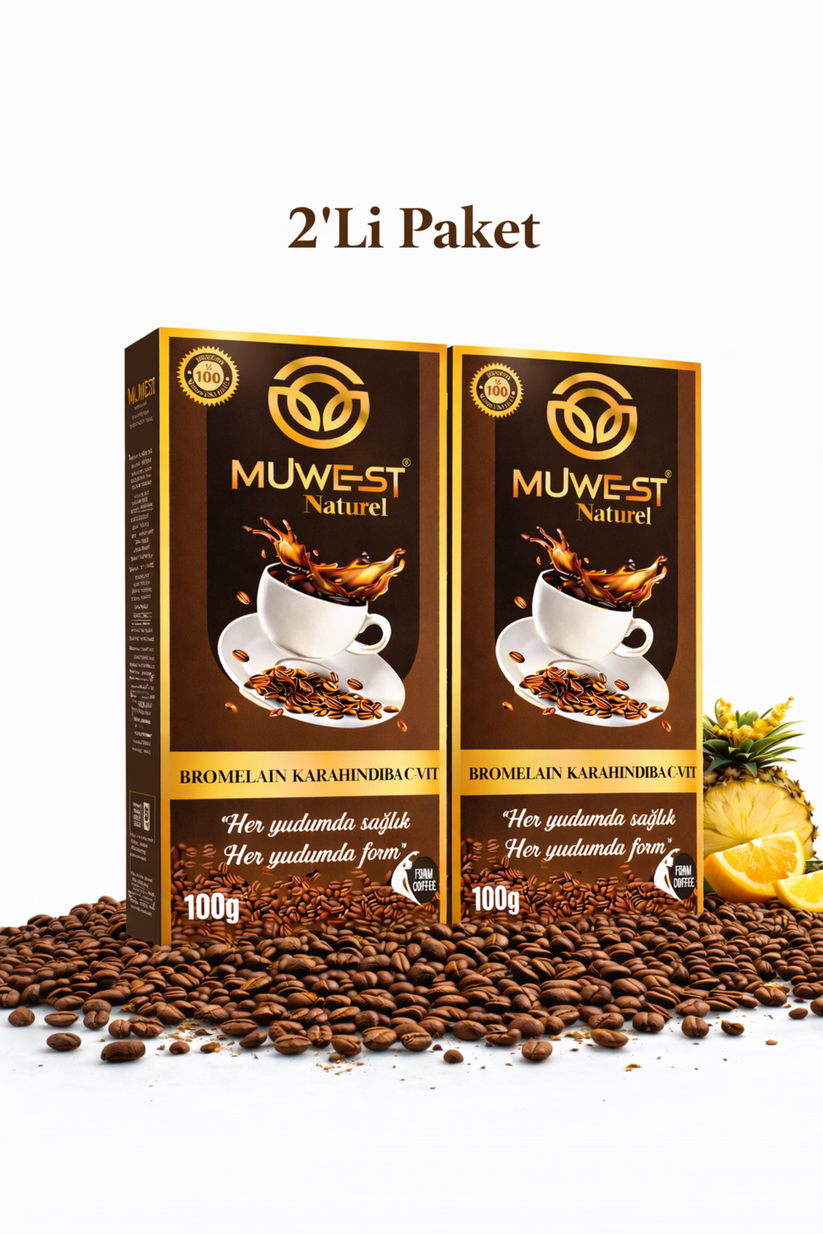 Muwest Naturel Bromelain Karahindiba C-Vit Detoks Kahvesi Detox Kahvesi 2 Adet