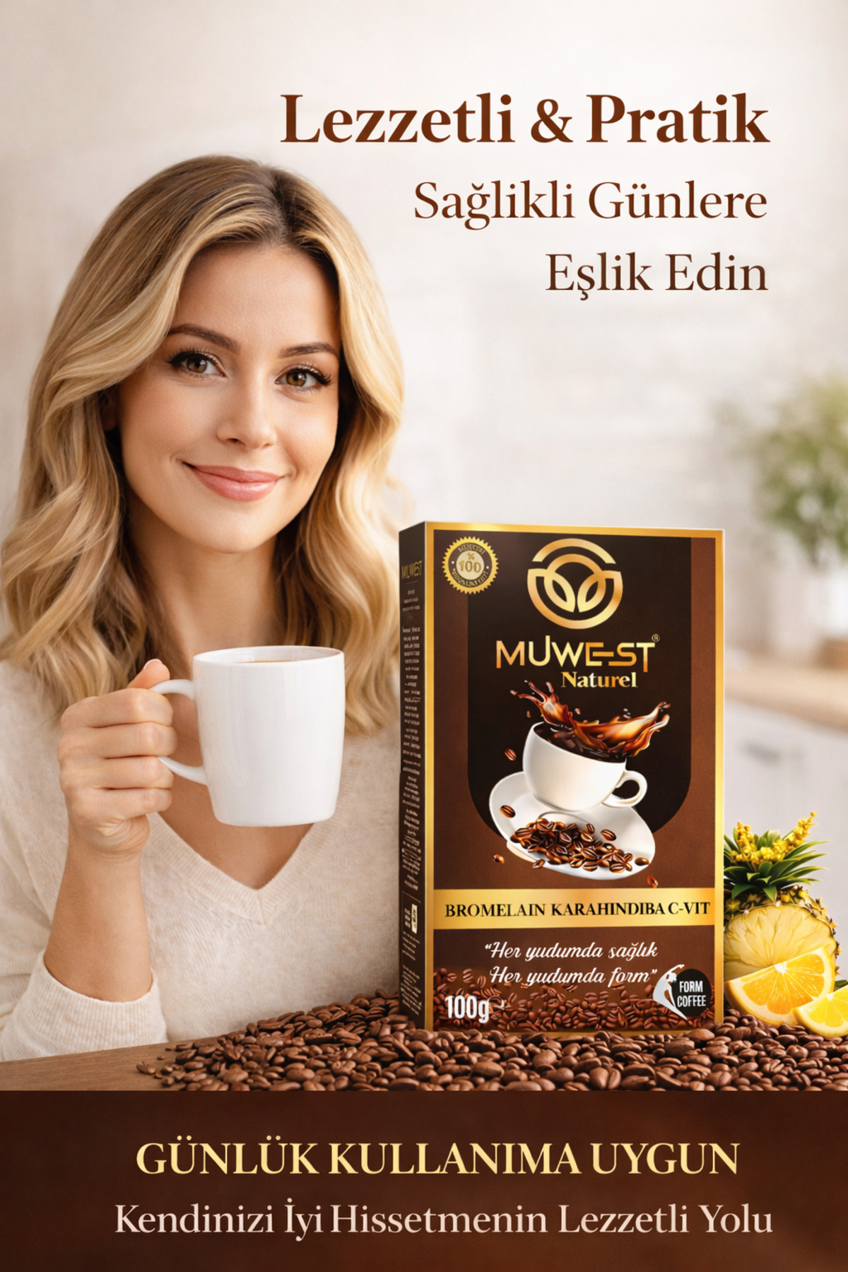 Muwest Naturel Bromelain Karahindiba C-Vit Detoks Kahvesi Detox Kahvesi 2 Adet - Görsel 3