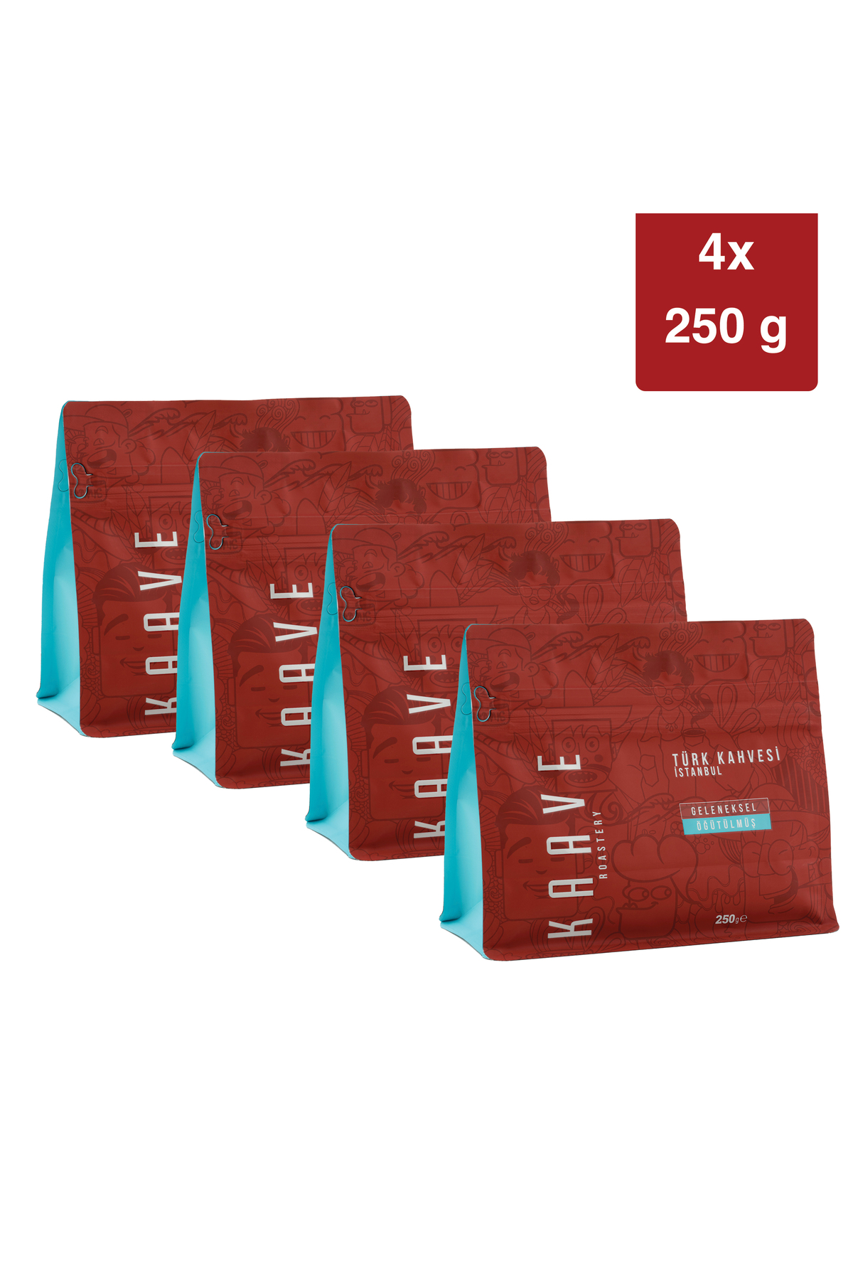 Kaave Roastery Türk Kahvesi İstanbul 250 Gr*4′lü Tanışma Paketi