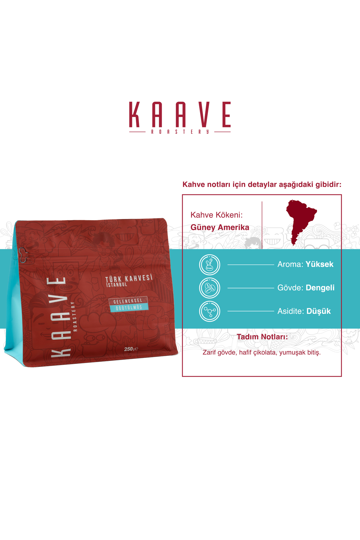Kaave Roastery Türk Kahvesi İstanbul 250 Gr*4′lü Tanışma Paketi - Görsel 3