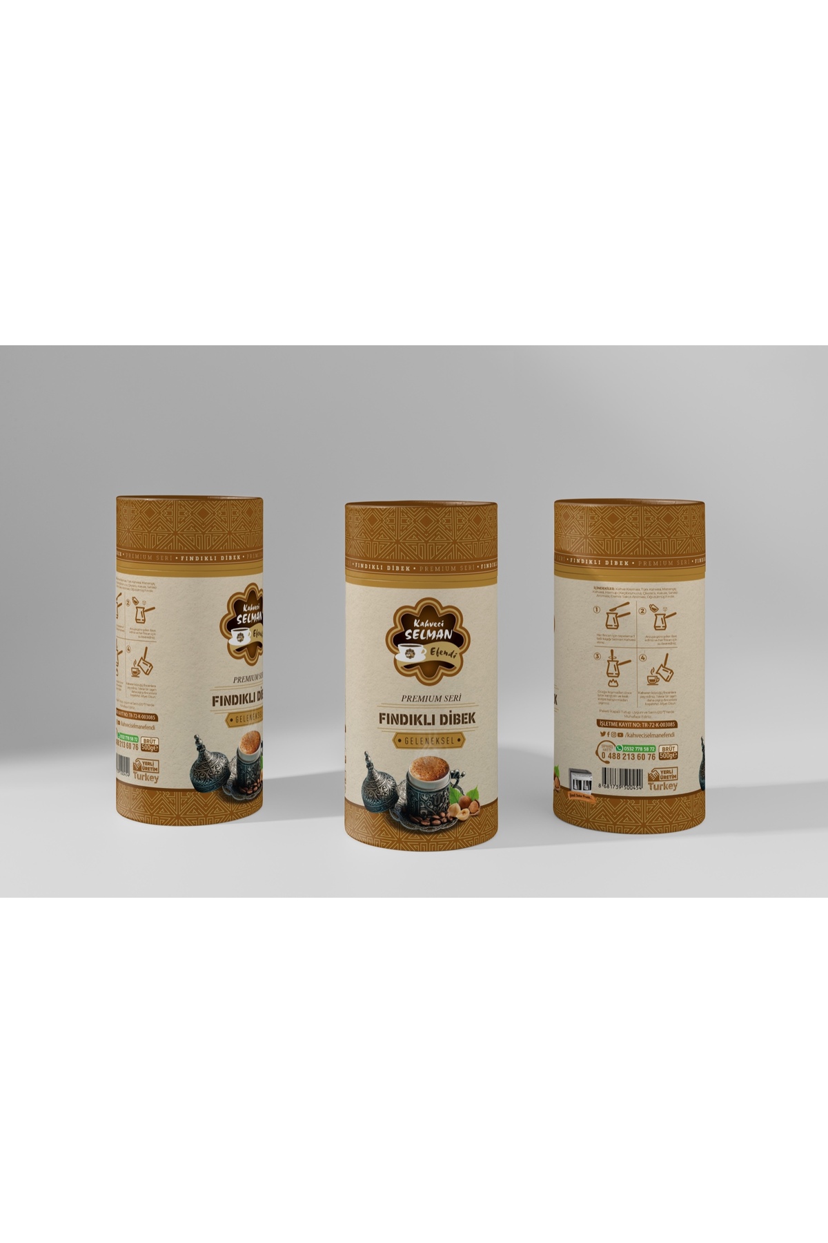 kahveciselmanefendi KAHVECİ SELMAN EENDİ 500 GR FINDIKLI DİBEK KAHVESİ - Görsel 3