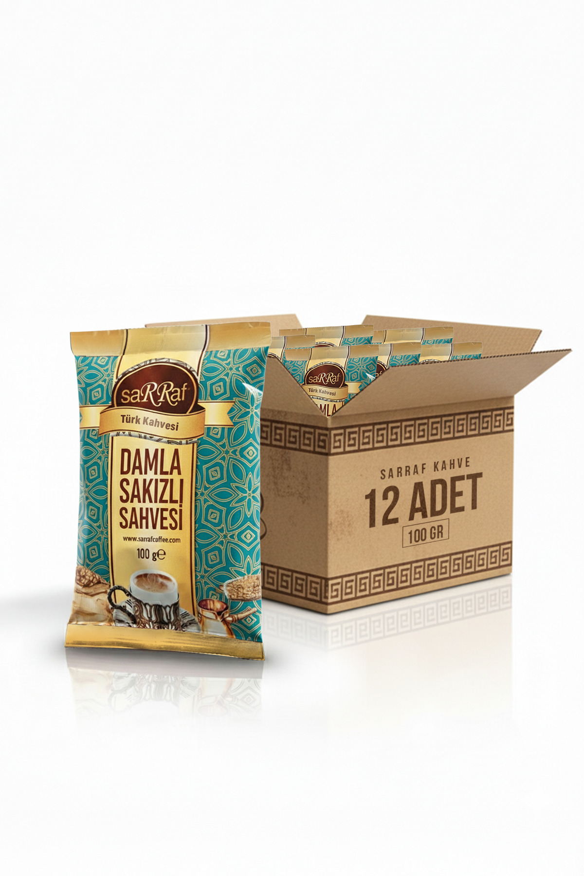Sarraf Türk Kahvesi Damla Sakızlı Türk Kahvesi 100gr 12'li