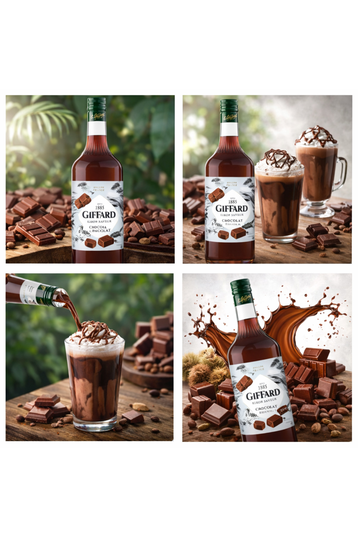 Giffard Bitter Çikolata (Dark Chocolate) Şurubu 1 L – Premium Çikolatalı Kokteyl & İçecek Şurubu - Görsel 3