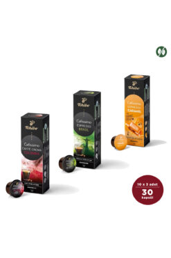 Tchibo Kapsül Kahve 3’lü Paket | Cafissimo Uyumlu – Kolombiya, Brezilya, Karamel