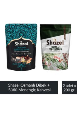 Shazel Osmanlı Dibek Kahvesi 200 gr + Sütlü Menengiç Kahvesi 200 gr