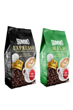 SUMMO Senseo 1 Adet Mild Ve 1 Adet Espresso 72li Paketi 36x2 Paket Pad Kahve Kapsülü