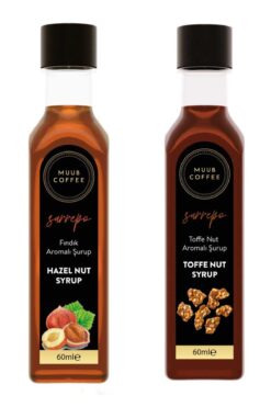 MUUB COFFEE Avantajlı 2 Li Özel Formülize Şurup Serisi Fındık Ve Toffe Nut Şurup (2X60 ML)