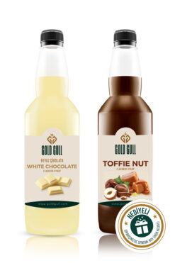 gold gull Toffee-Nut & Beyaz Çikolata Aromalı Kahve & Meyve Şurubu 2 x 700 ml