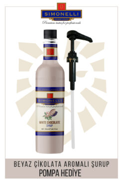 Simonelli Kahve Ve Kokteyl Şurubu Beyaz Çikolata Aromalı 700 ml Pompa Hediyeli