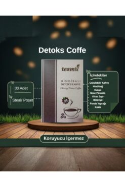 teamix Detox coffe Hindibalı Detoks Kahve 30 Stick Poset Hindibağlı Kakaolu Yumuşak Içimli Form Kahve
