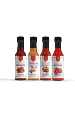 Nish Coffee Nish Karamel, Vanilya, Fındık, Çilek Aromalı Şurup 4'lü Set (4x250 ML)-Pet Şişe