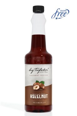 By Tüfekçi Gourmet Series Fındık Aromalı Şekersiz Kokteyl, Pasta Ve Kahve Şurubu 750 ml Doğal Aroma
