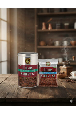 Kahve Dünyası TÜRK KAHVESİ ORTA KAVRULMUŞ ÖĞÜT. 250G TENEKE X DAMLA SAKIZI AROMALI TÜRK KAHVESİ 100GR