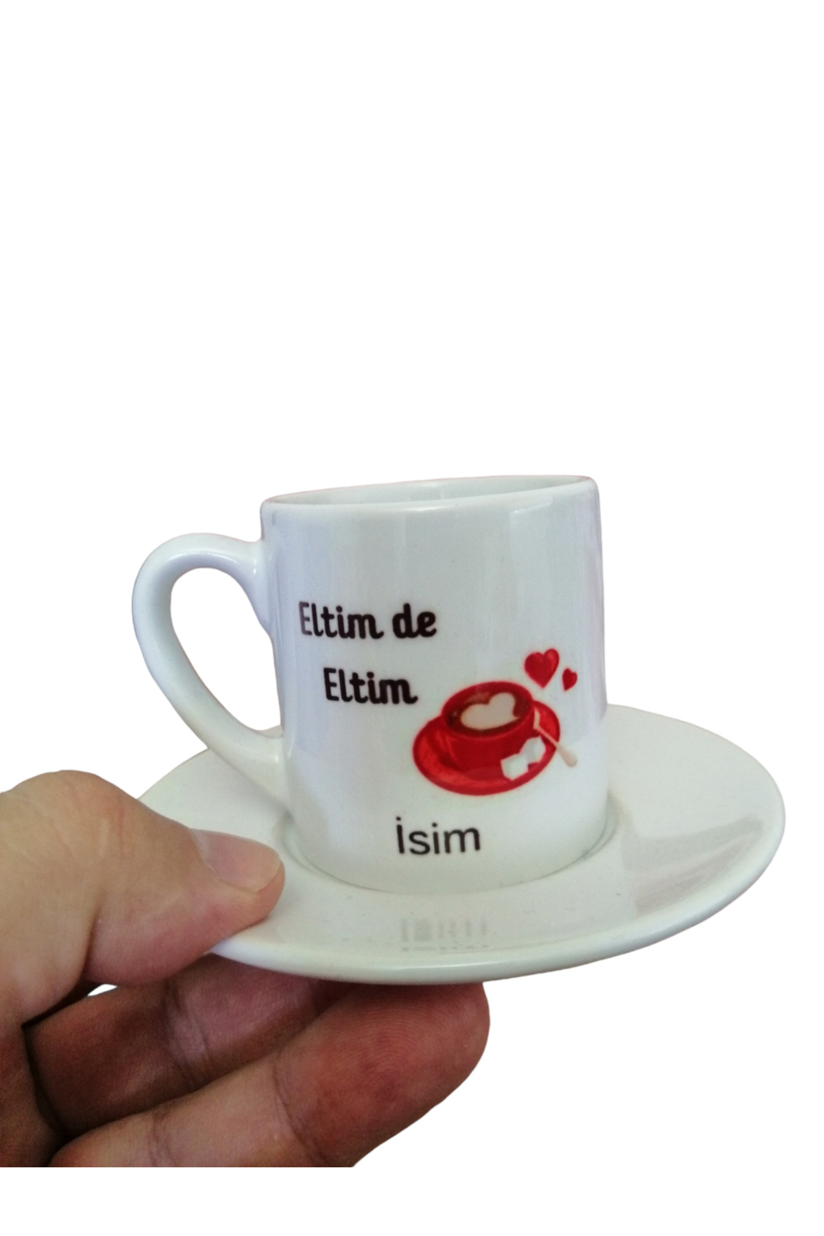 Farah home Eltim de eltim baskılı Türk kahvesi filcanı isim yazılır