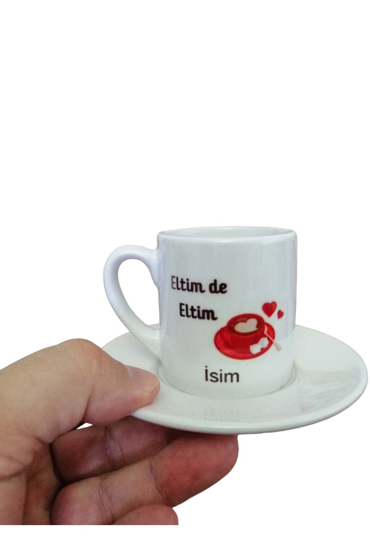 Farah home Eltim de eltim baskılı Türk kahvesi filcanı isim yazılır - Görsel 2