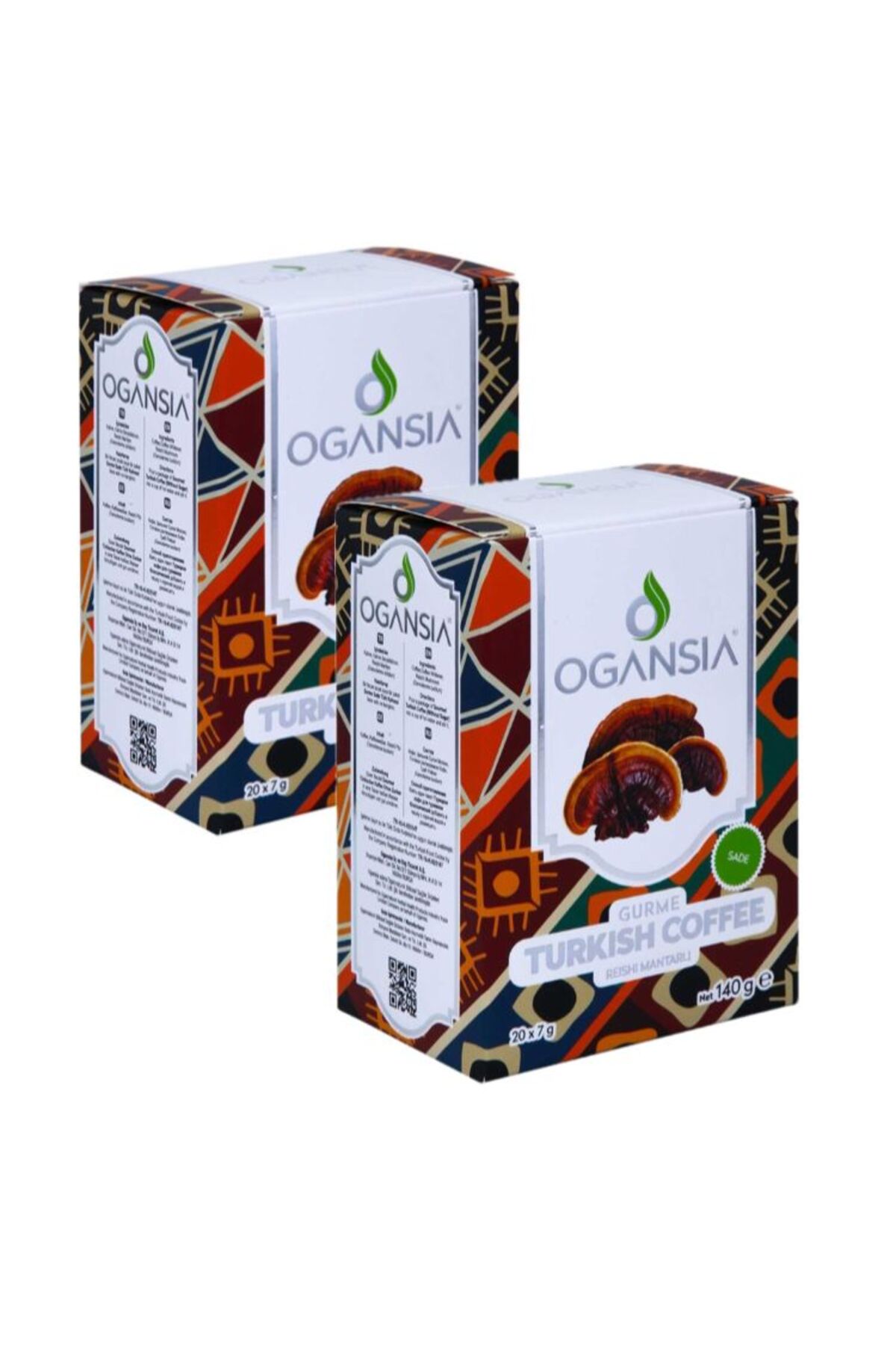 OGANSIA Reishi Mantarlı Sade Türk Kahvesi 2 x 140 G