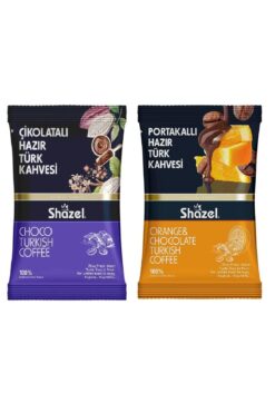 Shazel Portakallı Ve Çikolatalı Hazır Türk Kahvesi 100g 2 Adet