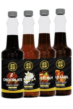 By Tüfekçi Çikolata-karamel-fındık-vanilya 4'lü Avantajlı Paket Kokteyl, Pasta Ve Kahve Şurubu (750 ML X 4)