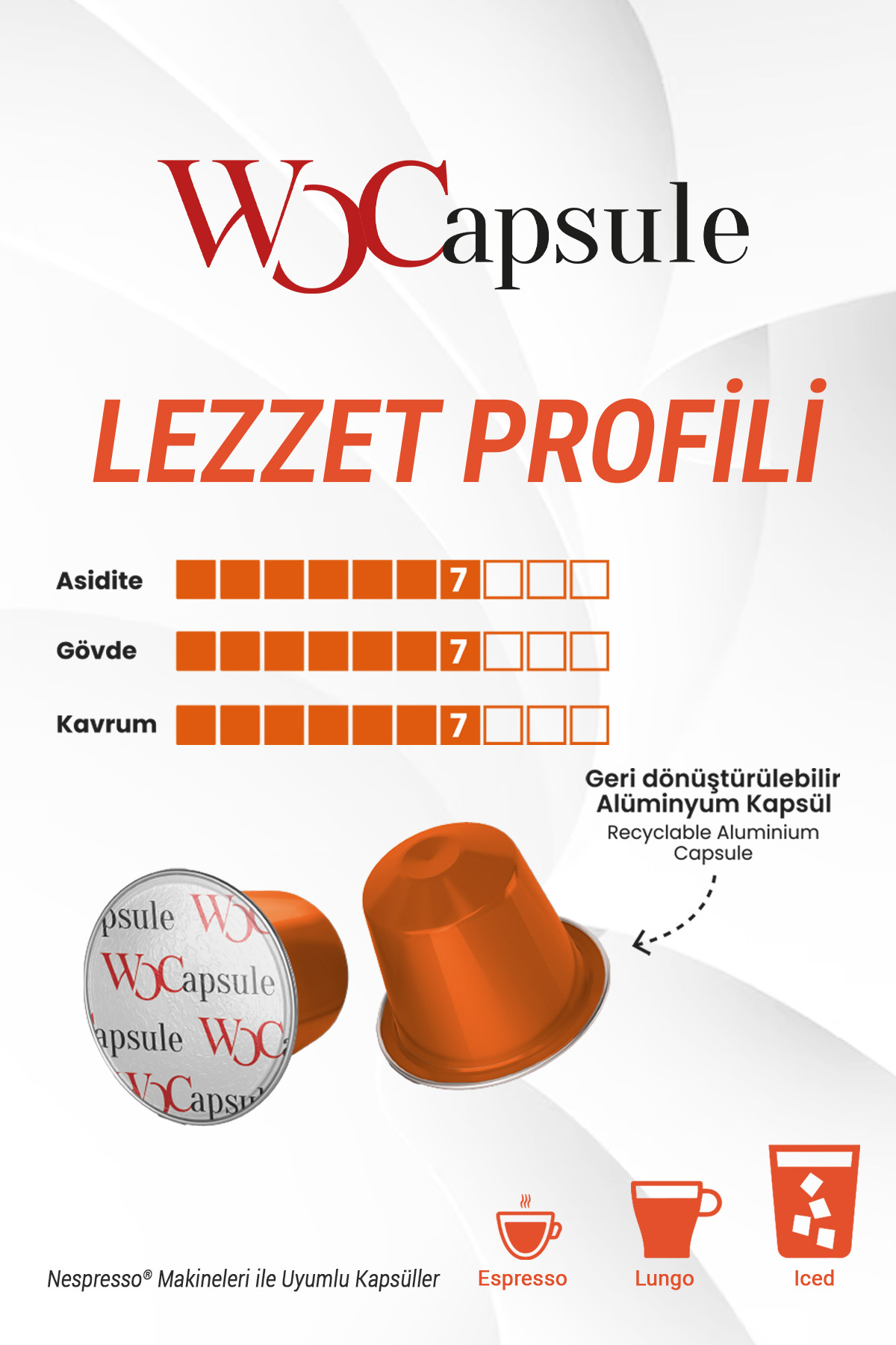 WOC COFFEE Wocapsule Caramel Nespresso Uyumlu Kapsül Kahve 10'lu Kutu - Görsel 2