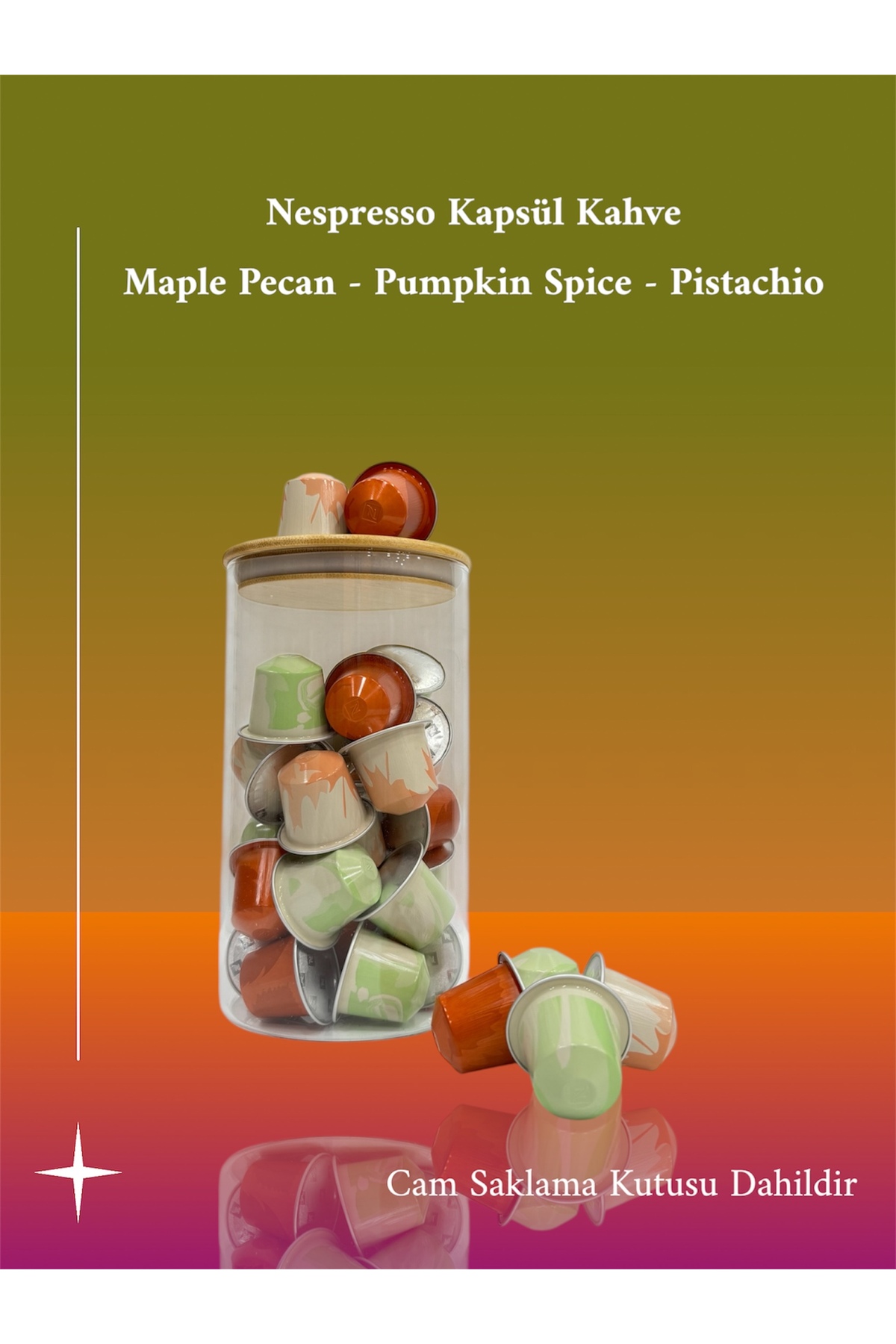 Nespresso Özel Tatlar Serisi Maple Pecan - Pumpkin - Pistachio Kapsül Kahve 30lu