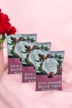 Abdullah Efendi HAZIR TÜRK KAHVESİ AROMALI 100 GR 3 ADET ÇİLEK AROMALI