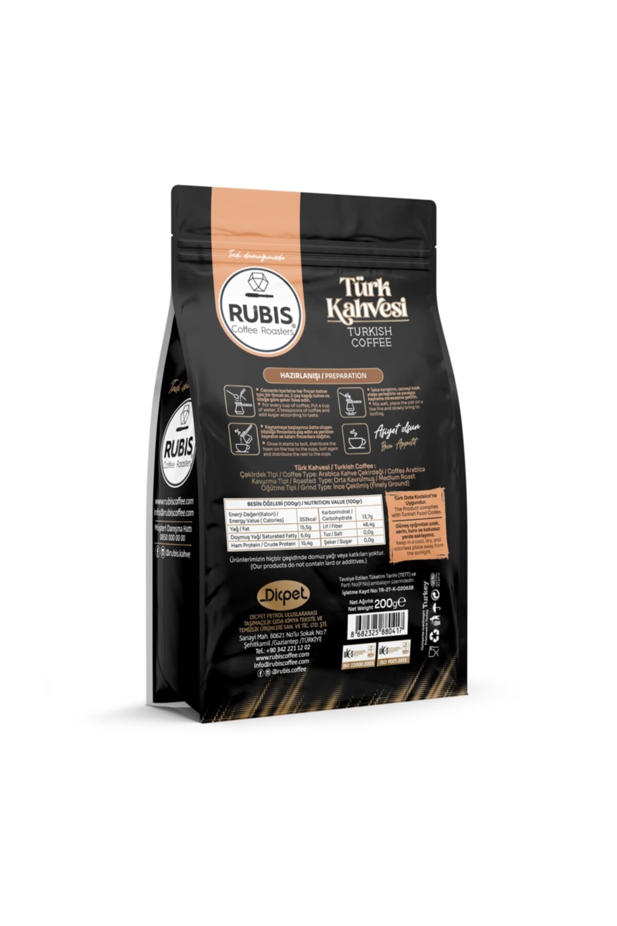 RUBİS COFFEE ROASTERS Türk Kahvesi 200gr. - Görsel 2