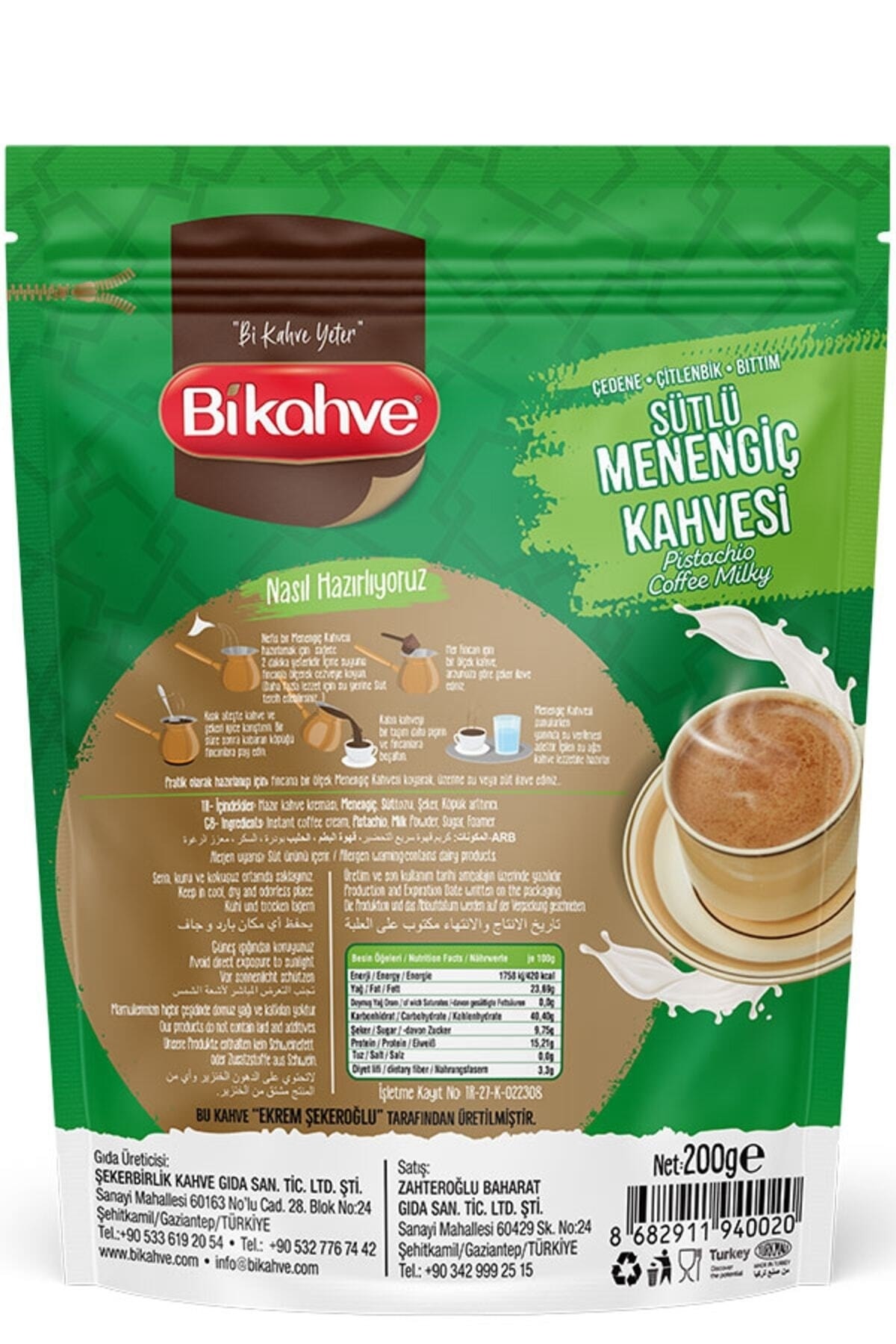 Bikahve Toz Menengiç Kahvesi 200 Gr - Görsel 2