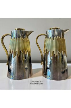 ZETT Gold Çizgi Detay 2li Şık Termos Seti 1L/1L
