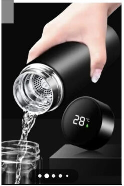 KARASU HOME Dijital sıcaklık göstergeli paslanmaz 304 celik termos 500 ml