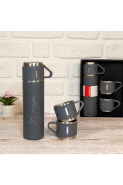 MOBGİFT Mobgift Isim Baskılı Paslanmaz Çelik Termos 2 Bardaklı