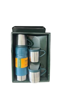 Thermohis 6158 Çelik Termos 3 Bardaklı Set