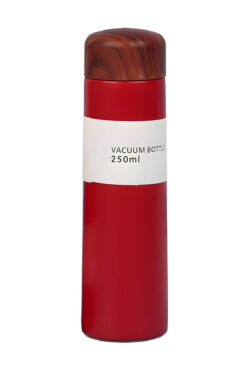 Genel Markalar Ahşap Desenli Taşınabilir Termos, Sıcak ve Soğuk İçecekler, Mini Kahve Termos, 250ml