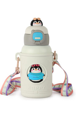 CNSZ Termos özellikli Matara / Suluk /Bpa içermez/ sert silikon pipetli / korumalı kılıflı /316 paslanmaz