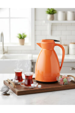 Star Termos Morepse Serisi 1 Lt Cam Termos Turuncu | Cam İç Hazneli 12s Sıcak 24s Soğuk 48s Buz