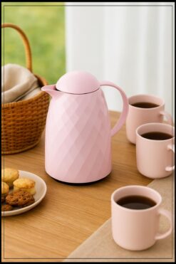 İN3DEX Soft Pembe Akrilik Çay Termosu 12 Saat Sıcak 24 Saat Soğuk 1 Lt