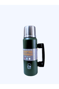 Elista 1.0 Litre Kulplu Paslanmaz Çelik Avcı Termos Yeşil