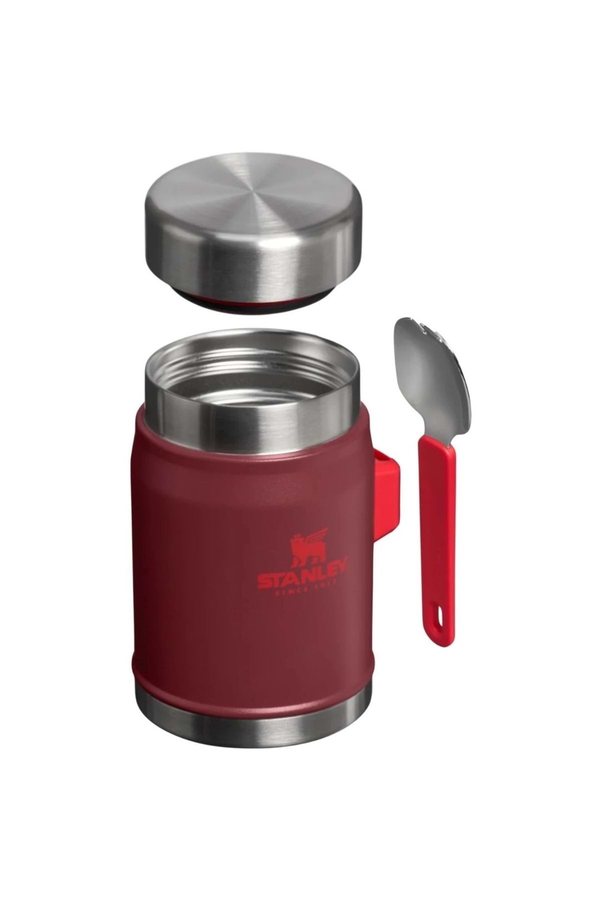 Stanley The Legendary Food Jar + Spork .4L / 14oz Cranberry Yemek Termosu - Görsel 3