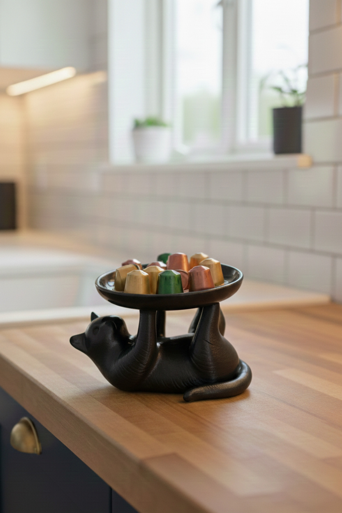 Oxyteez Espresso ve Filtre Kahve Köşesi İçin Mutfak Tezgahı Üzeri Modern Tamamlayıcı Şık Aksesuar