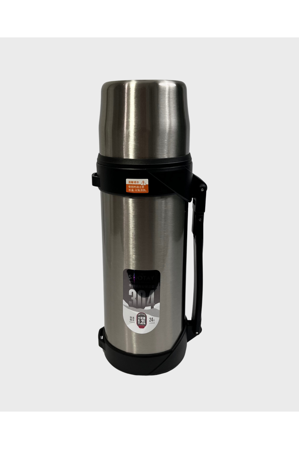 Shotay 2 L Çelik Termos | 304 Paslanmaz, Vakumlu, Sızdırmaz, Sıcak-Soğuk Koruma - GRİ - Görsel 2