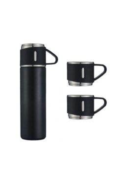 Microcase 3 Bardaklı Paslanmaz Çelik 500 Ml Sıcak Soğuk Tutan Çay Kahve Su Termosu - Al3678