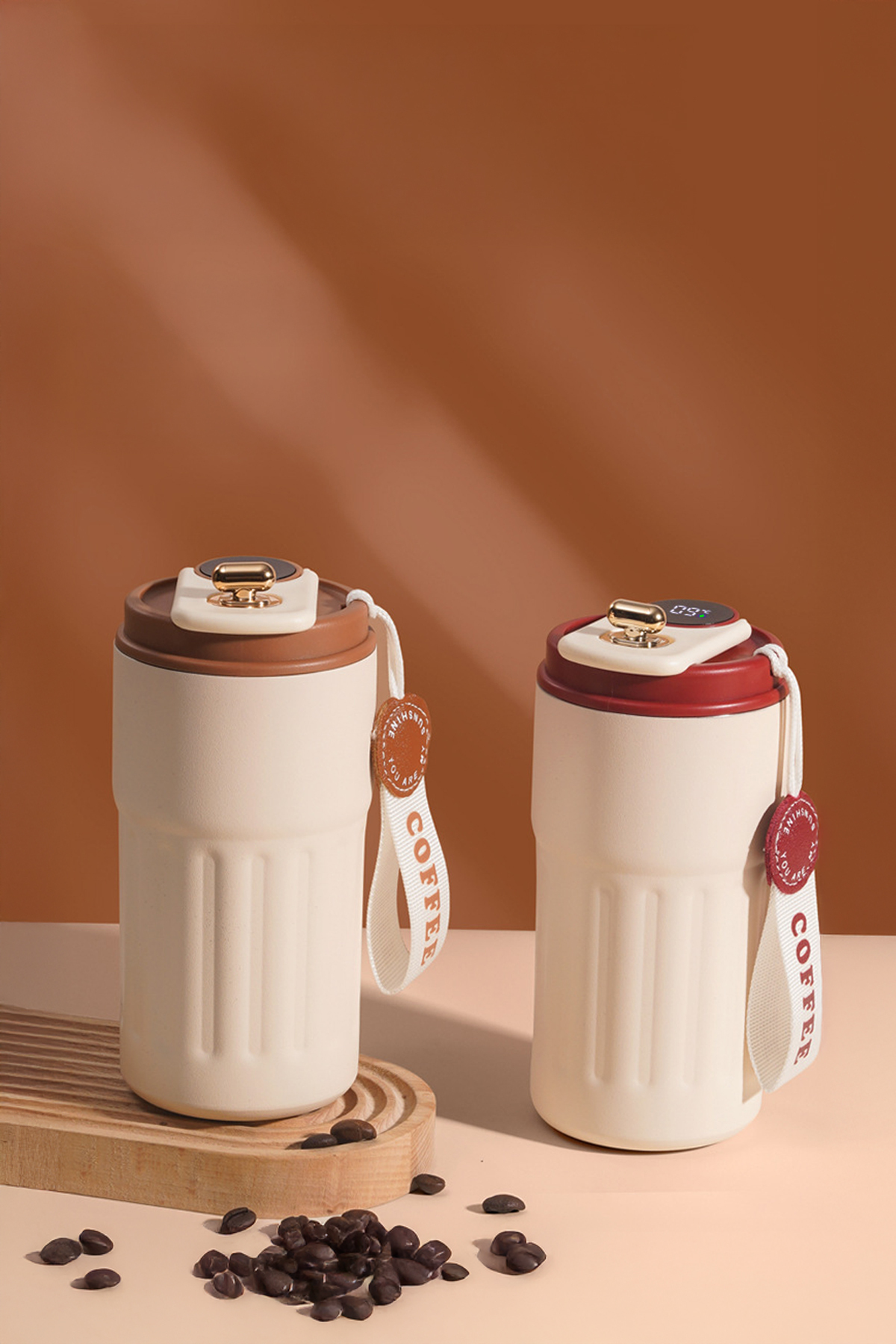 Vadi Dijital Sıcaklık Göstergeli Paslanmaz Çelik Isı Yalırımlı Termos Kupa 400 ml - Görsel 3