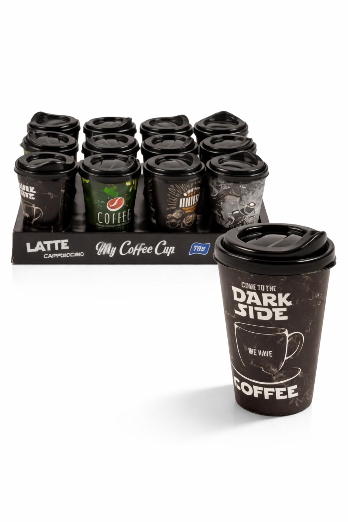 Funny Life 6'lı Kahve Bardağı Seti Coffe 400 ml Yeniden Kullanılabilir Mug Termos