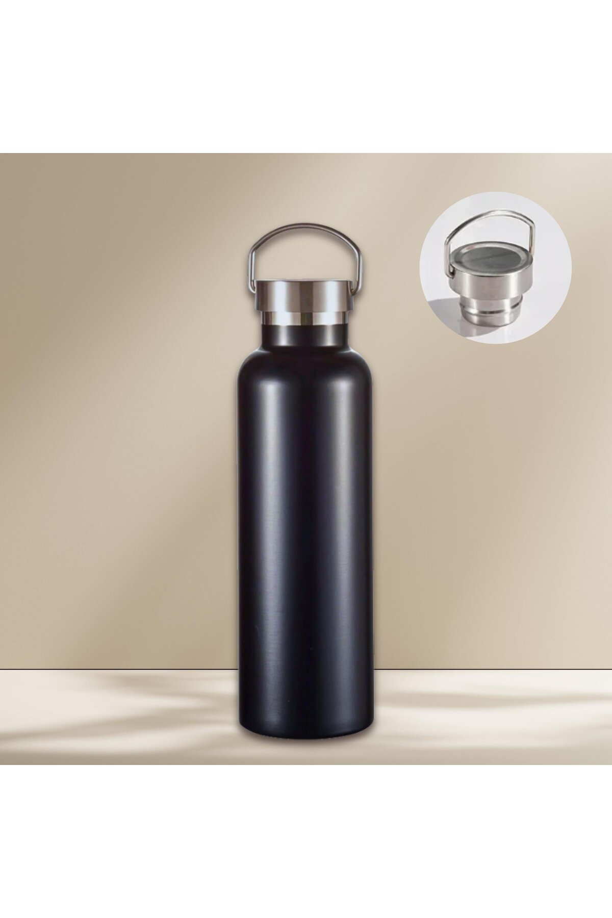 Kale Termos 750 ml Paslanmaz Çelik Tutacaklı Termos Matara -Vakumlu Sızdırmaz