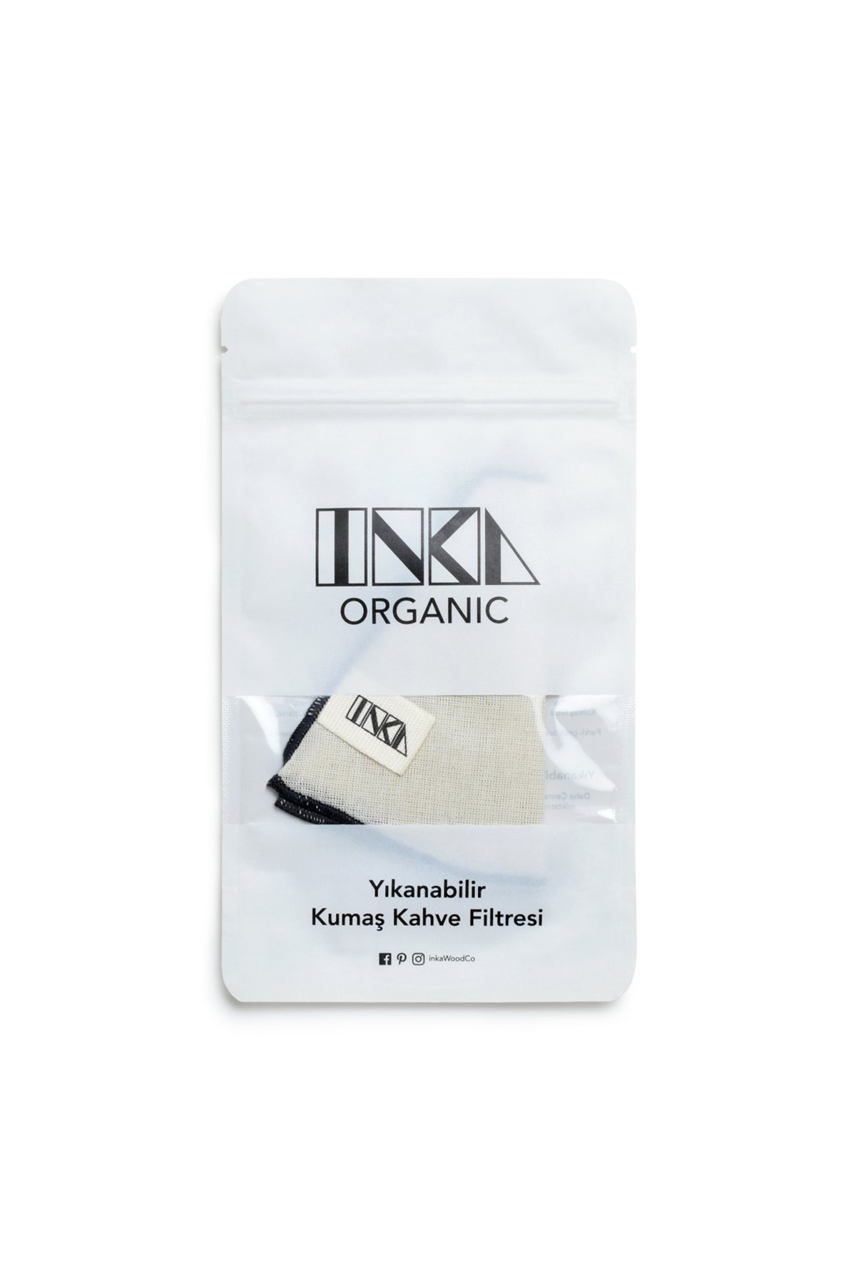 Inka Wood Co. Yıkanabilir Kumaş Organik Kahve Filtresi | 1 Adet No:4 | %100 Pamuk Ham Bez Kahve Filtresi - Görsel 2
